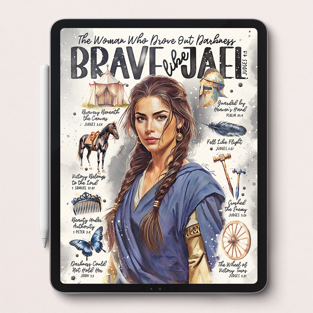Jael • Women of the Bible • Christian Digital Art Print • Bible Study Guide