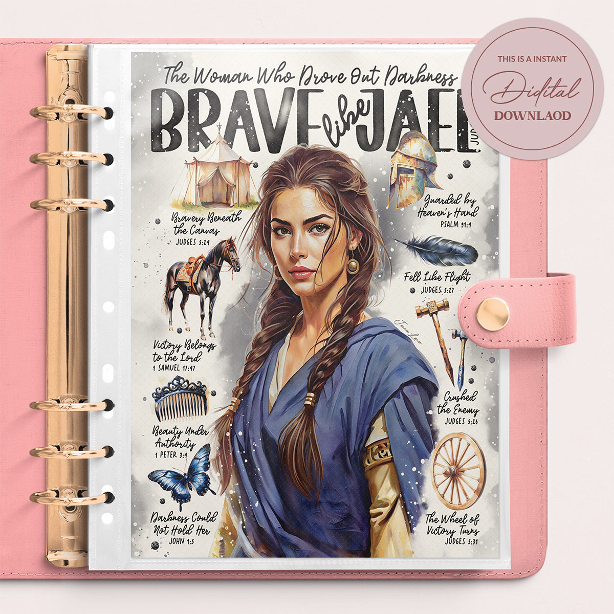 Jael • Women of the Bible • Christian Digital Art Print • Bible Study Guide