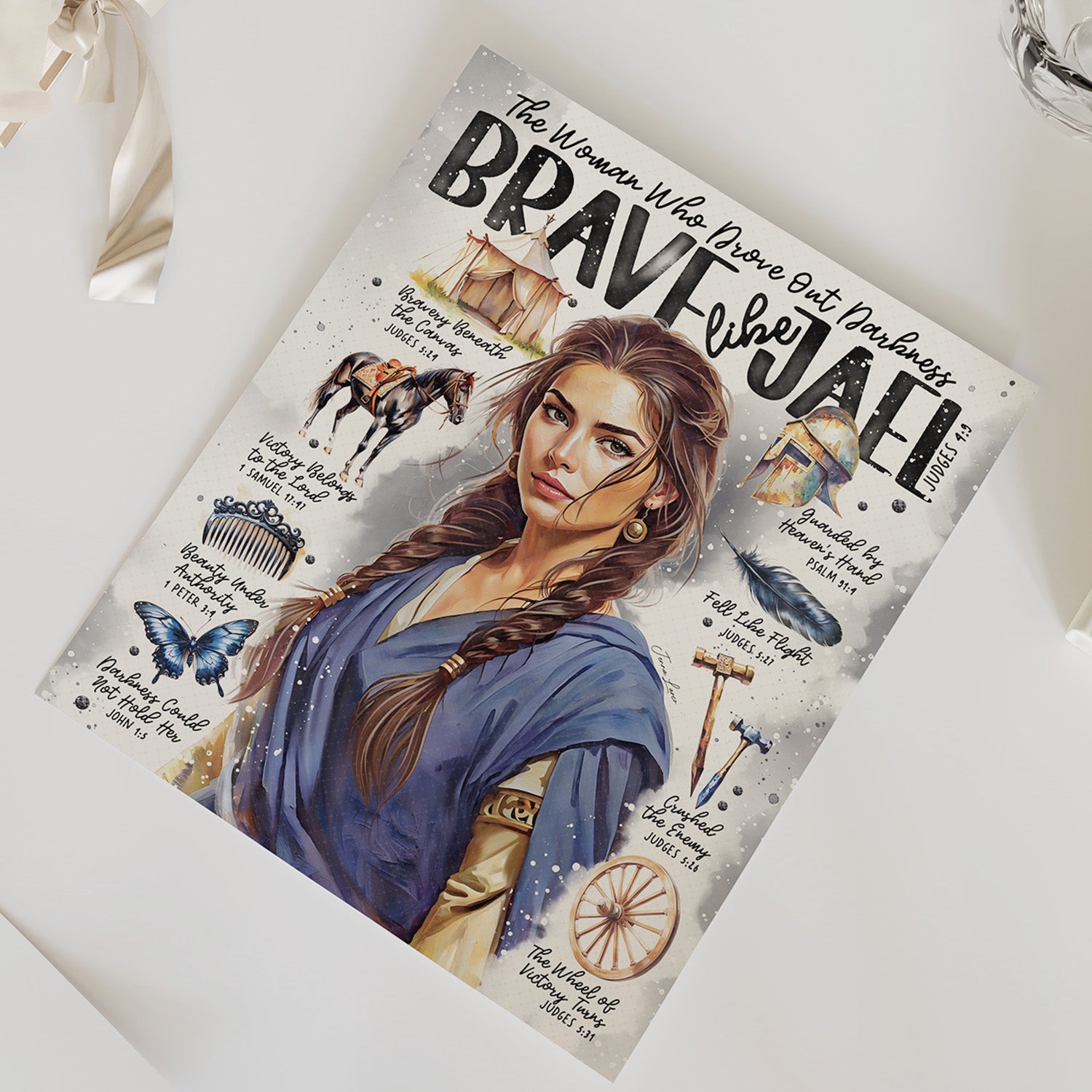 Jael • Women of the Bible • Christian Digital Art Print • Bible Study Guide