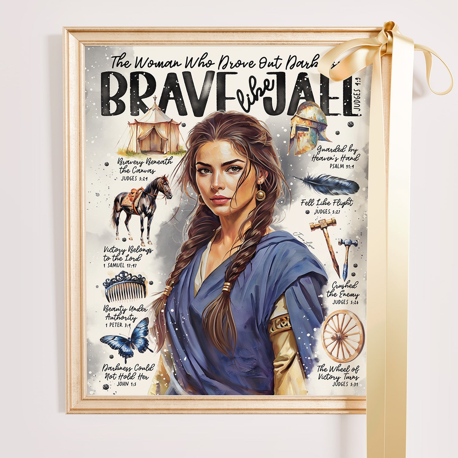 Jael • Women of the Bible • Christian Digital Art Print • Bible Study Guide
