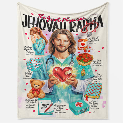 Jehovah Rapha Christian Throw Blanket