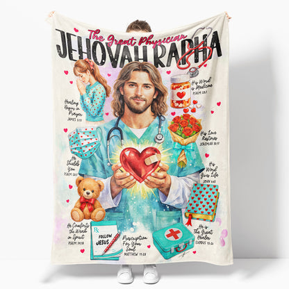 Jehovah Rapha  • Scripture Prompt • Christian Arctic Fleece Blanket