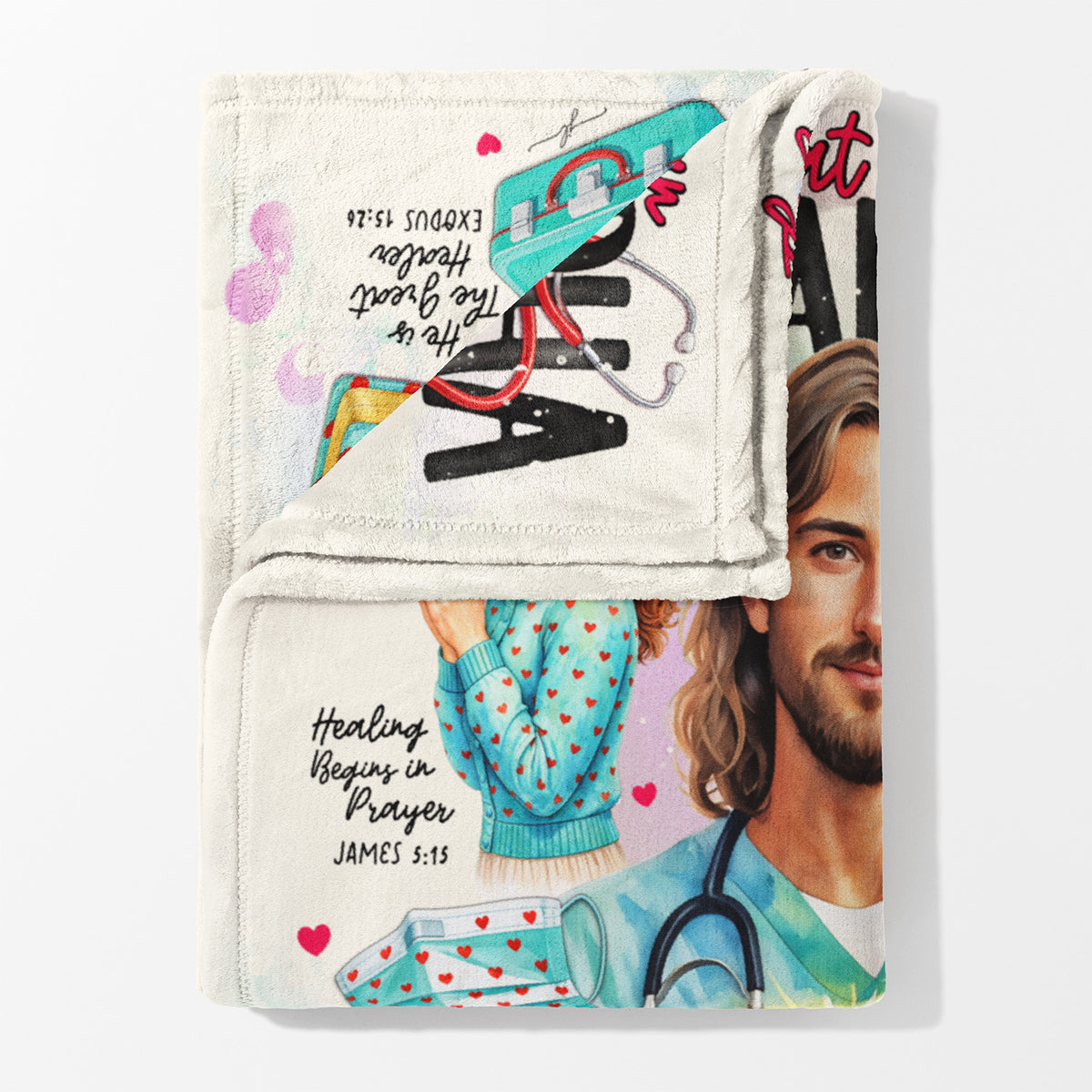 Jehovah Rapha  • Scripture Prompt • Christian Arctic Fleece Blanket