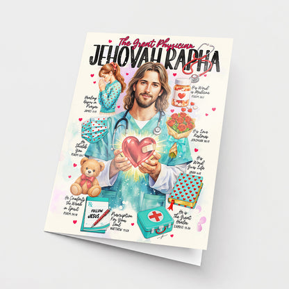 Jehovah Rapha  • Scripture Prompt • Christian Fine Art Greeting Card