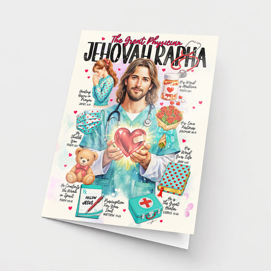 Jehovah Rapha  • Scripture Prompt • Christian Fine Art Greeting Card