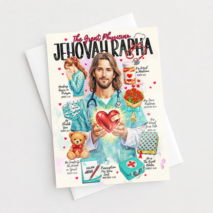 Jehovah Rapha  • Scripture Prompt • Christian Fine Art Greeting Card