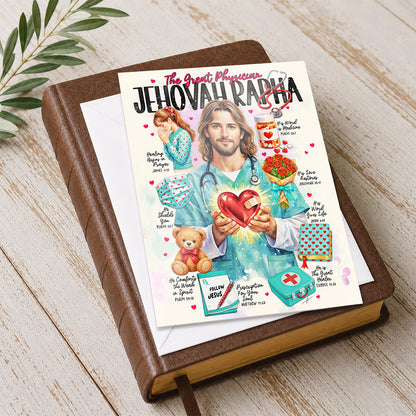 Jehovah Rapha  • Scripture Prompt • Christian Fine Art Greeting Card