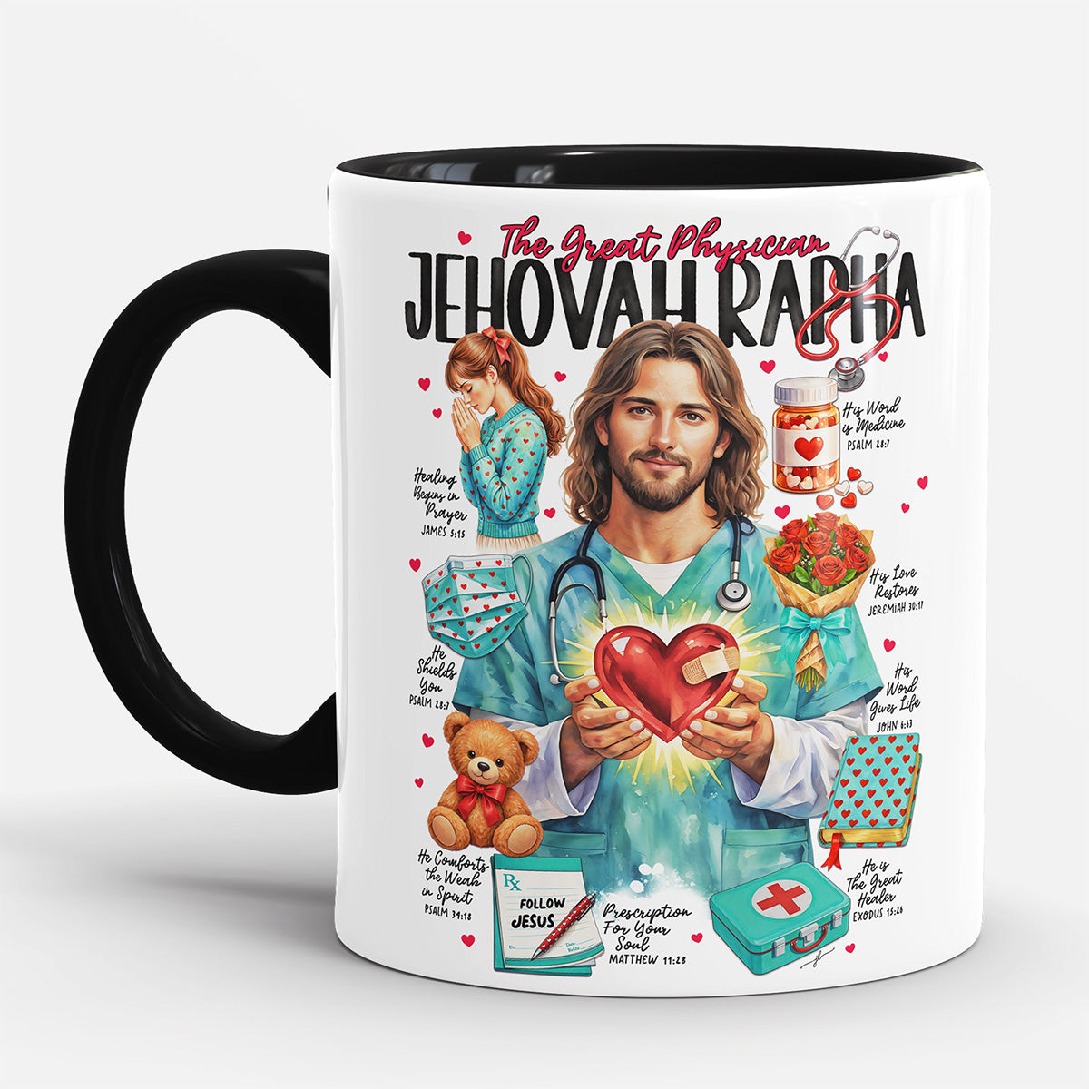 Jehovah Rapha Christian Ceramic Personalized Mug