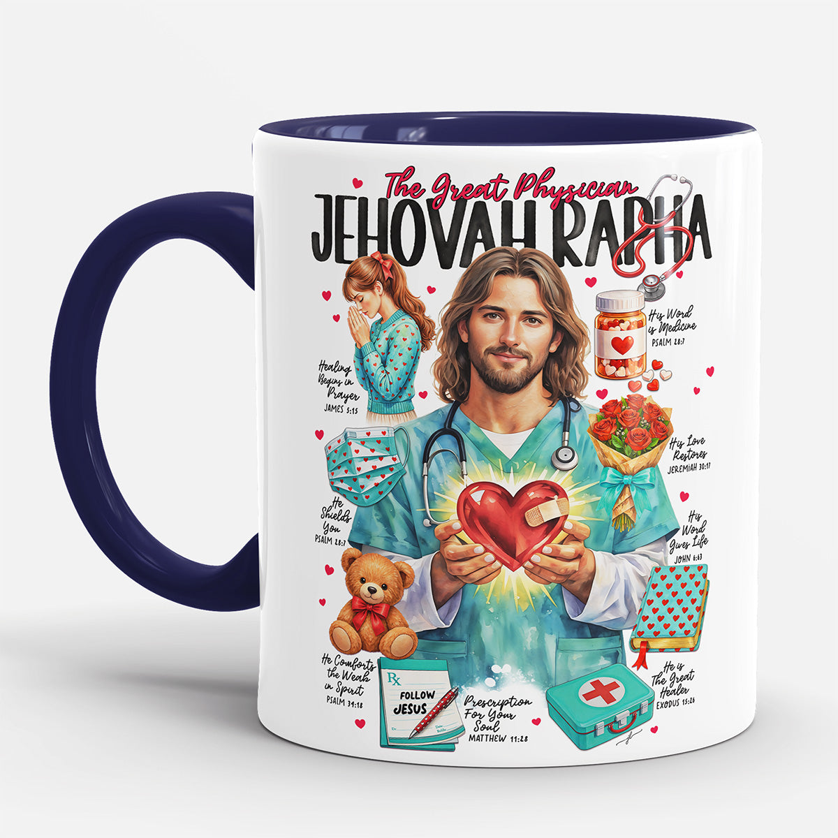 Jehovah Rapha Christian Ceramic Personalized Mug