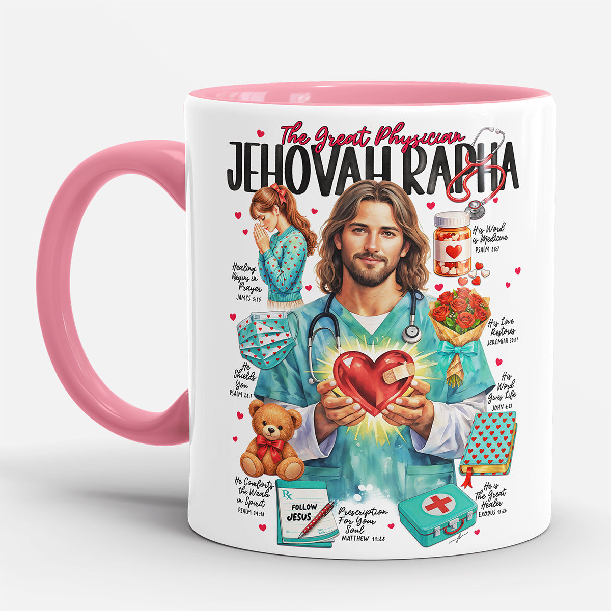 Jehovah Rapha Christian Ceramic Personalized Mug