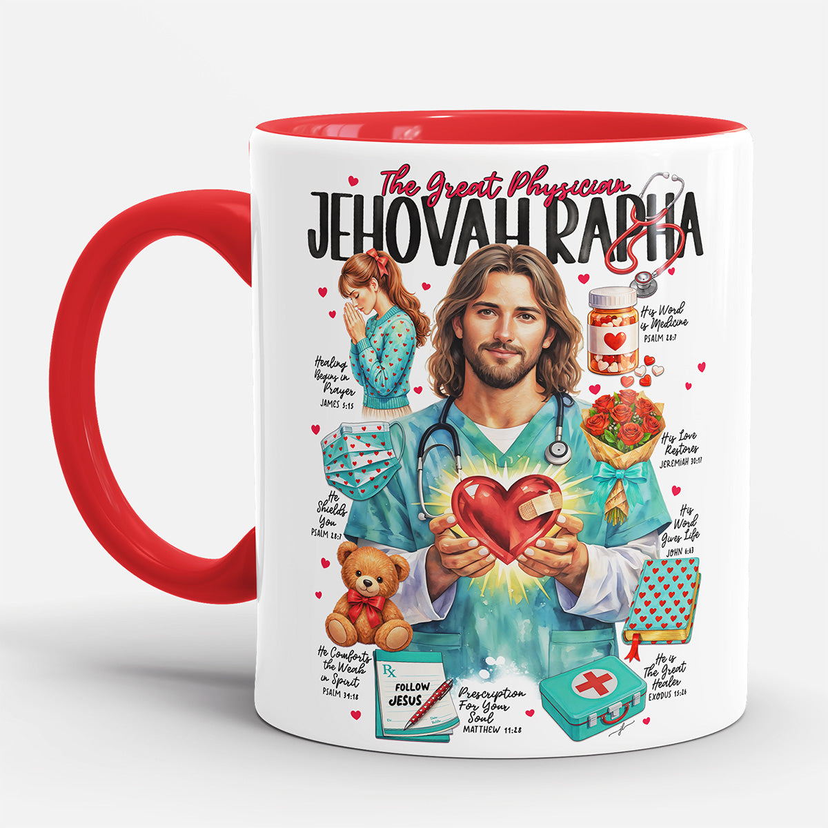 Jehovah Rapha Christian Ceramic Personalized Mug