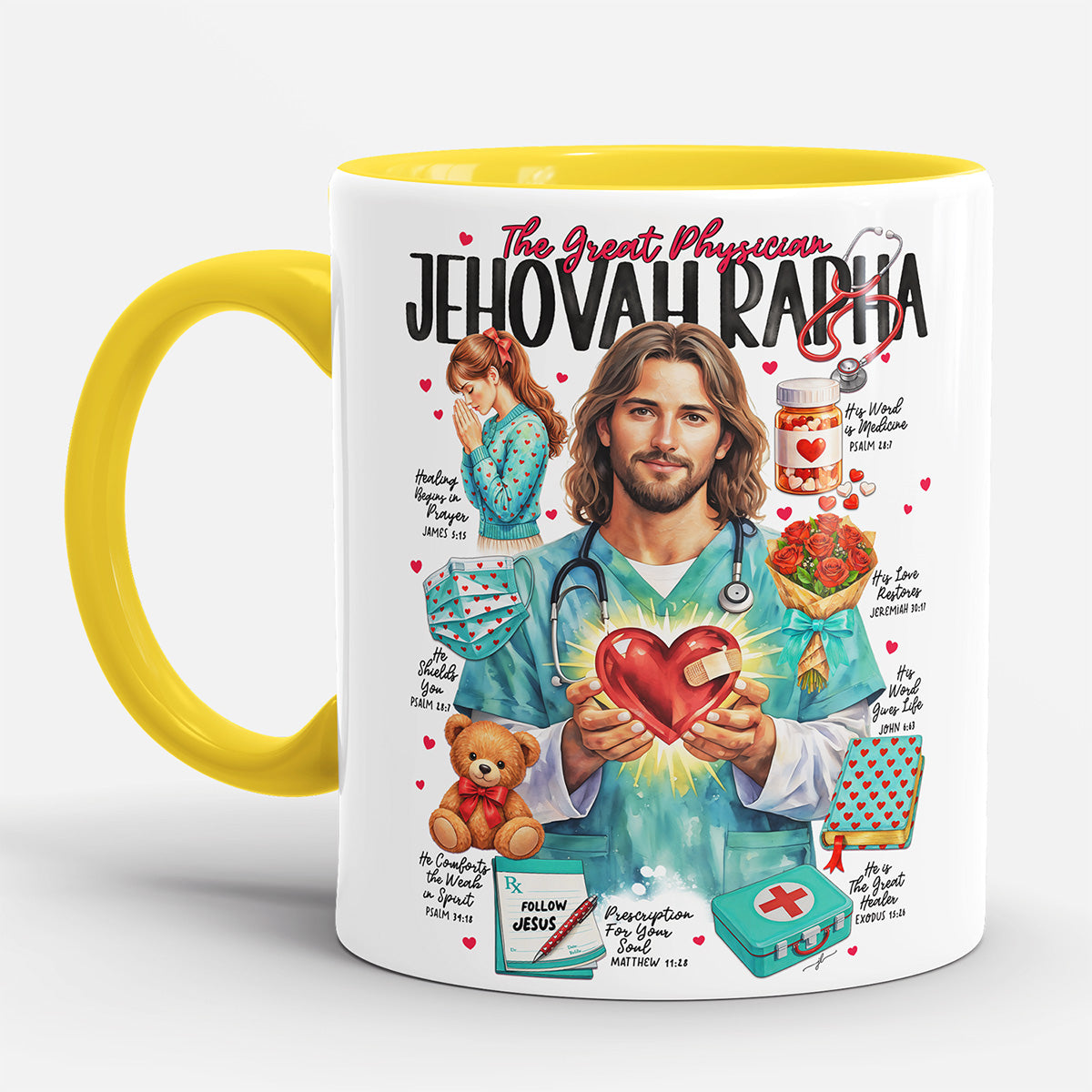 Jehovah Rapha Christian Ceramic Personalized Mug
