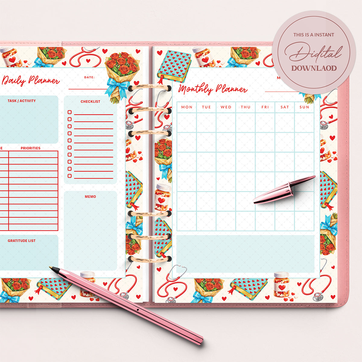 Jehovah Rapha • Jesus • Christian Undated Planner Set