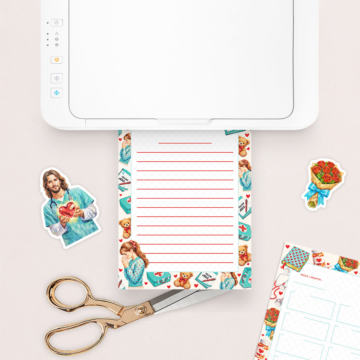 Jehovah Rapha • Jesus • Christian Undated Planner Set