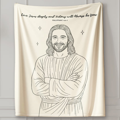 "Philippians 4:6–7" Christian Velveteen Plush Blanket