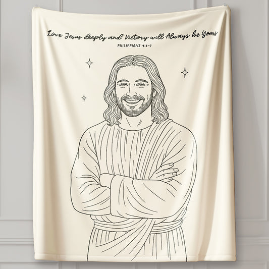 "Philippians 4:6–7" Christian Velveteen Plush Blanket