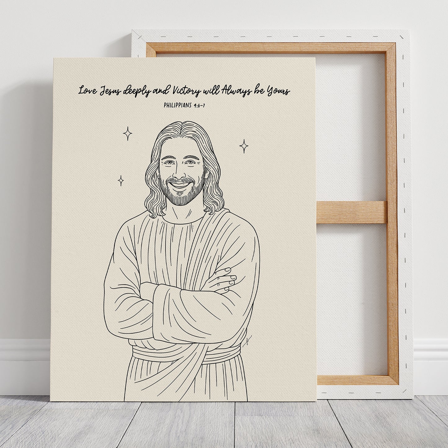 “Philippians 4:6–7" Christian Canvas