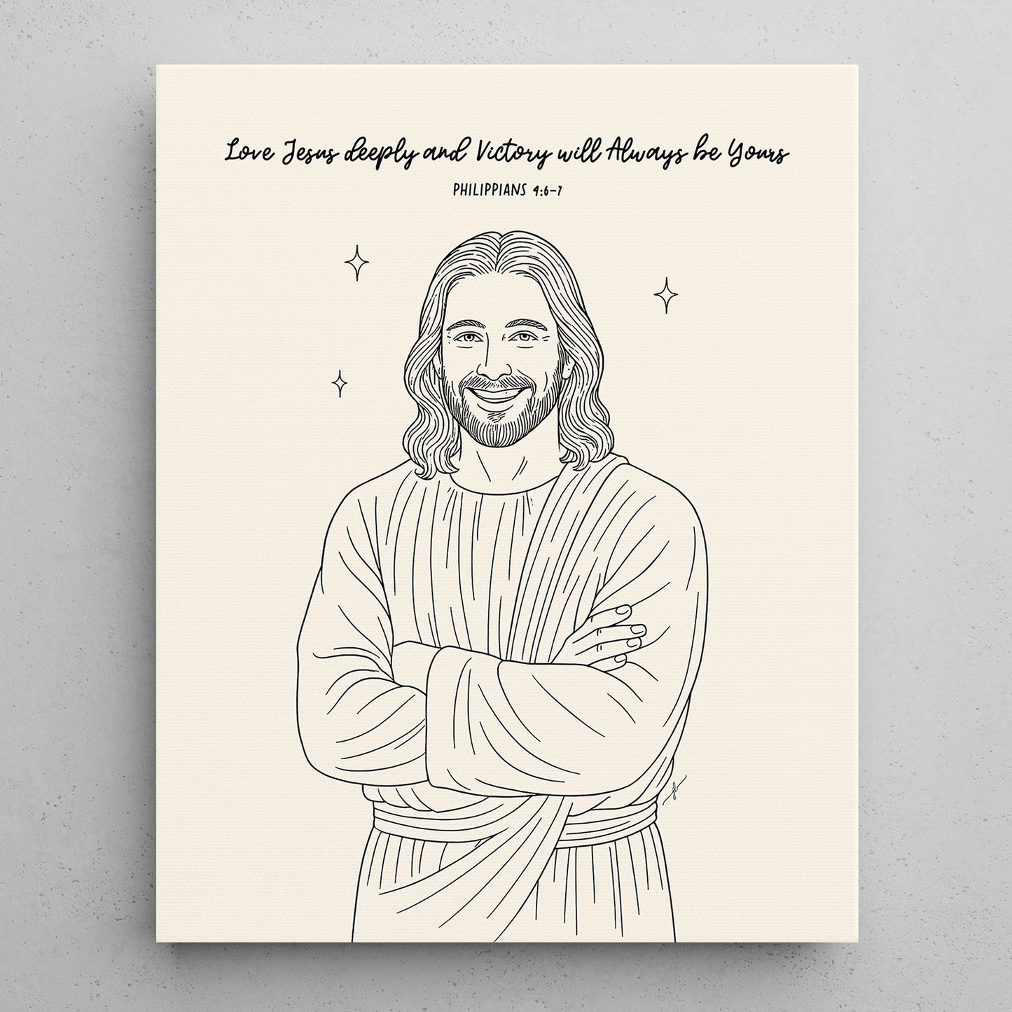 “Philippians 4:6–7" Christian Canvas