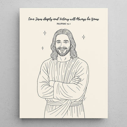 “Philippians 4:6–7" Christian Canvas