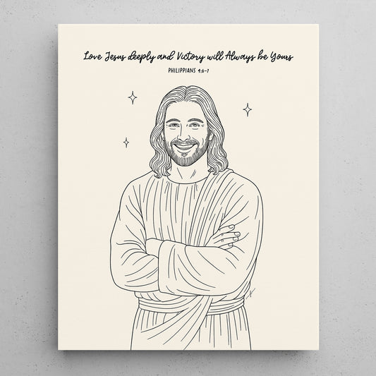 “Philippians 4:6–7" Christian Canvas