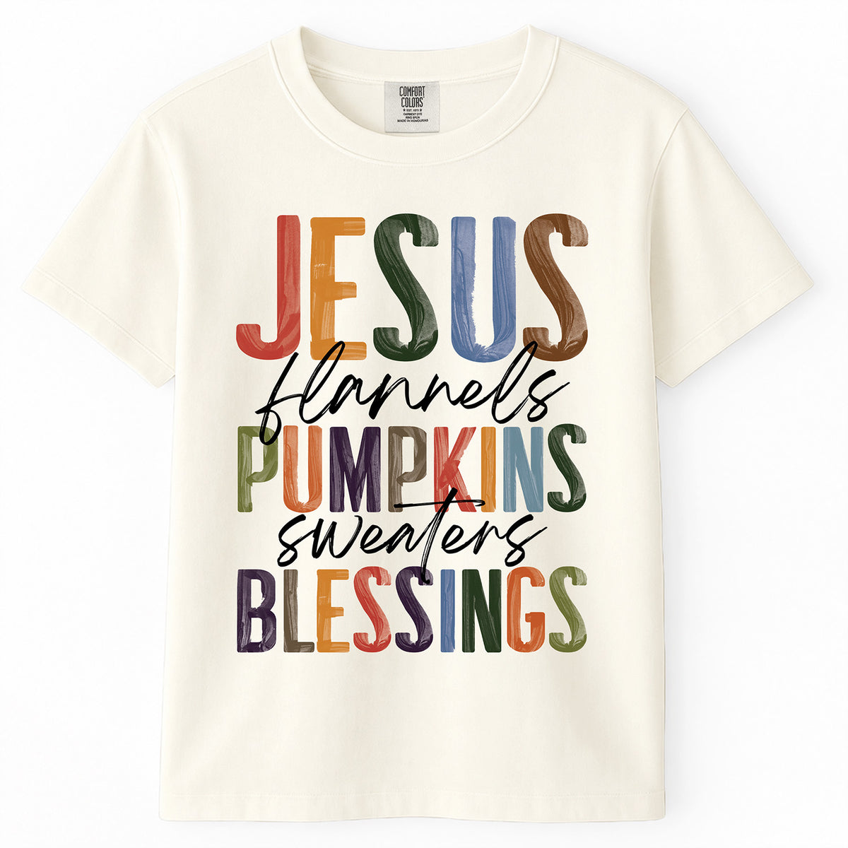 Jesus Pumpkins Blessings • Fall • Christian Comfort Colors® T-Shirt