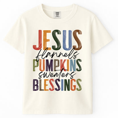 Jesus Pumpkins Blessings • Fall • Christian Comfort Colors® T-Shirt