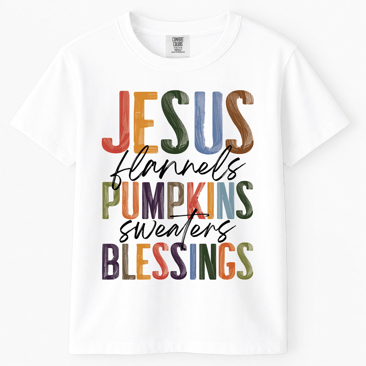 Jesus Pumpkins Blessings • Fall • Christian Comfort Colors® T-Shirt