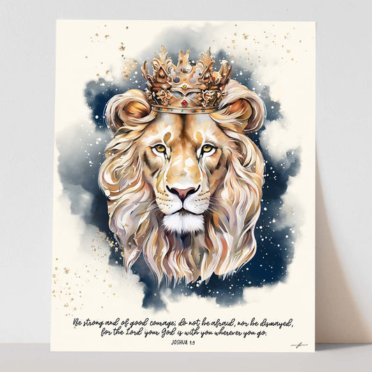 “Joshua 1:9” Christian Art Print