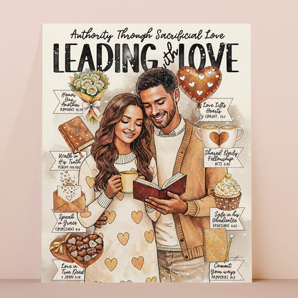Valentine’s Day | Leading with Love | Christian Art Print