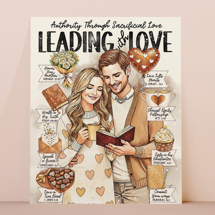 Valentine’s Day | Leading with Love | Christian Art Print