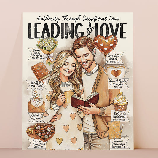 Leading with Love | Valentine's Day | Christian Art Print