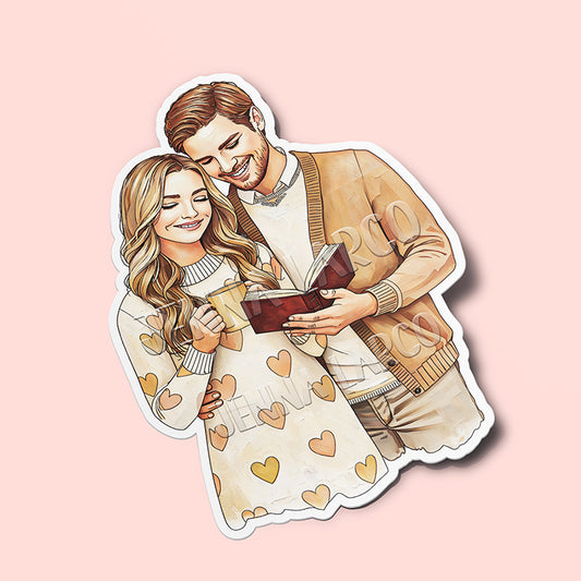 Leading with Love | Husband + Wife | Vinyl Sticker