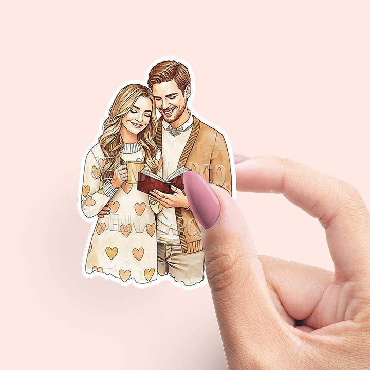 Leading with Love | Husband + Wife | Vinyl Sticker