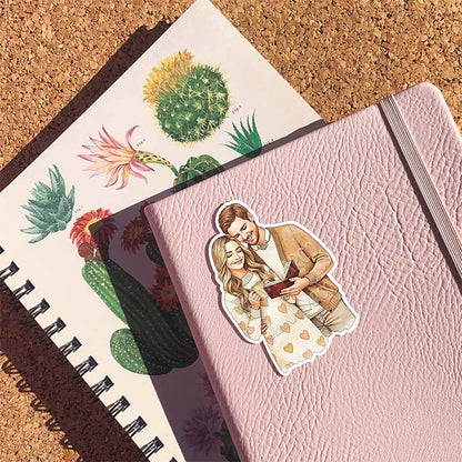 Leading with Love | Husband + Wife | Vinyl Sticker