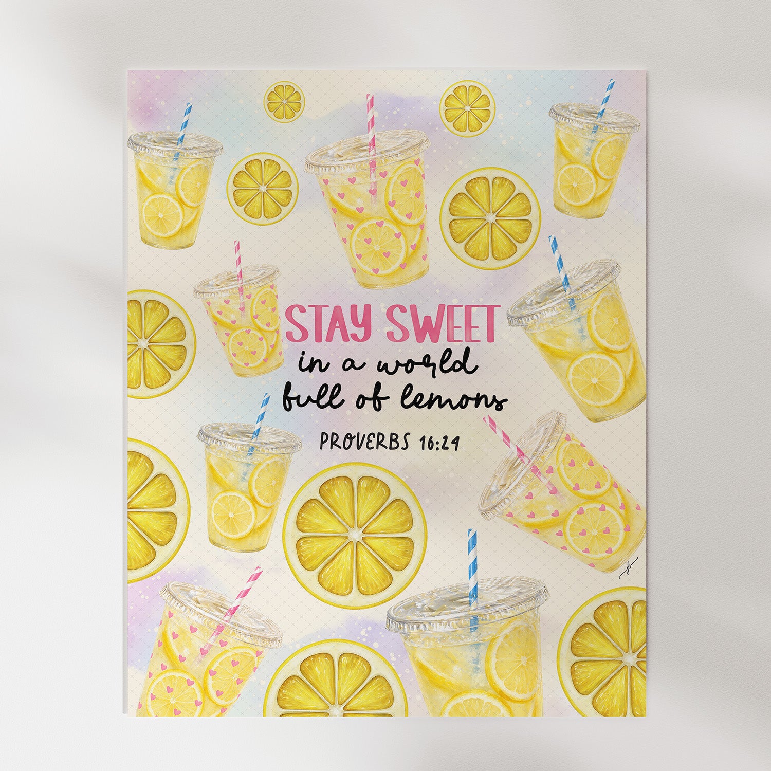 When Life Gives You Lemons • Scripture Prompt • Giclée Christmas Art Print Set