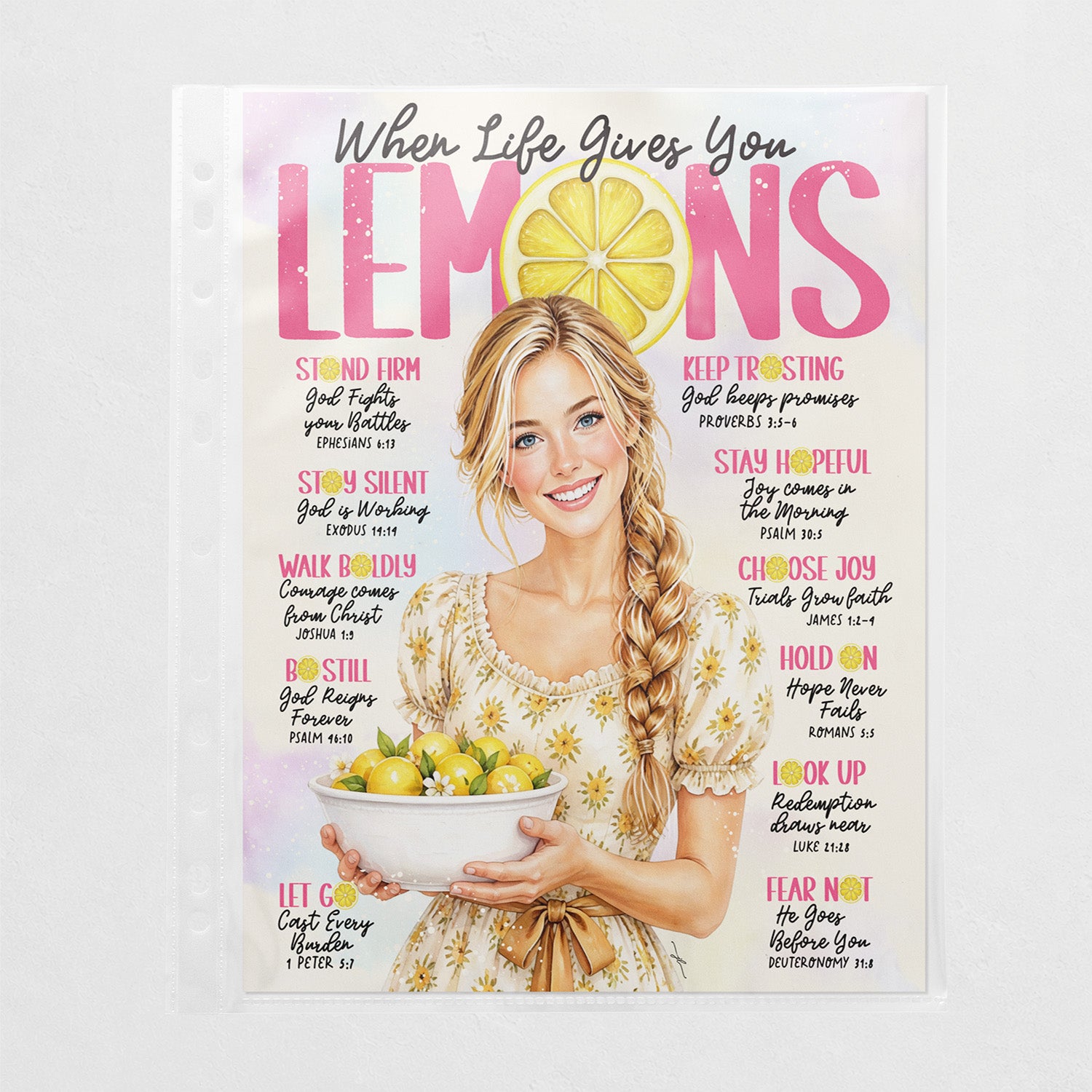When Life Gives You Lemons • Scripture Prompt • Giclée Christian Art Print