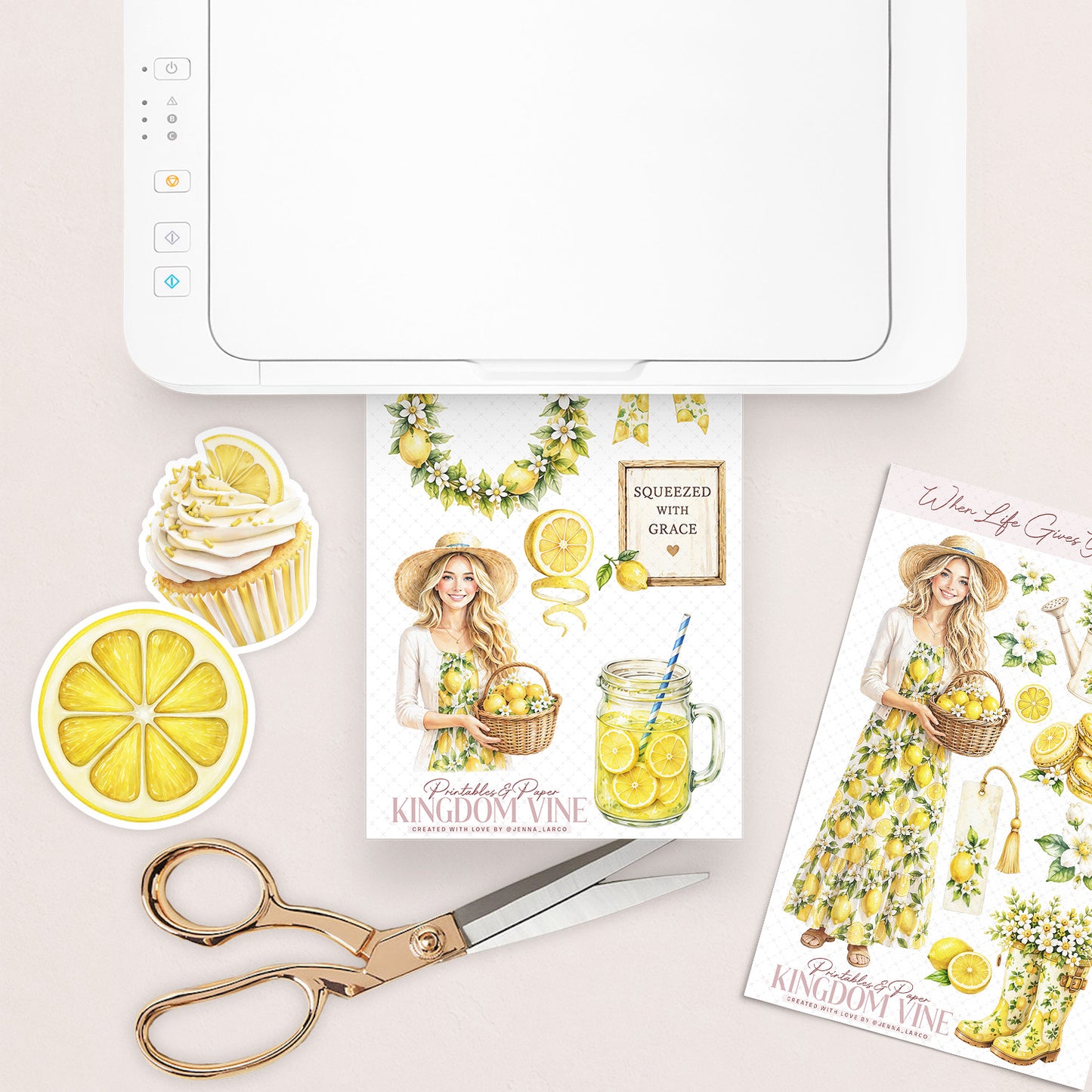 Lemons, Christian Digital Sticker Sheets