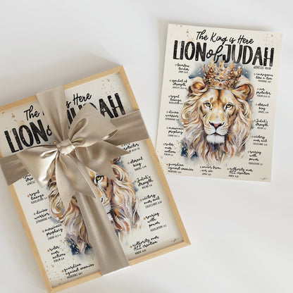 Lion of Judah | The King Is Here | Scripture Prompt Art Print