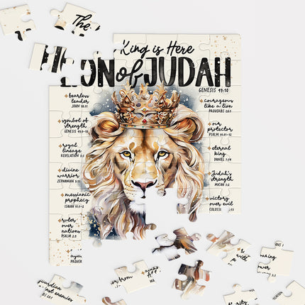 Lion of Judah Scripture Prompt Christian Puzzle