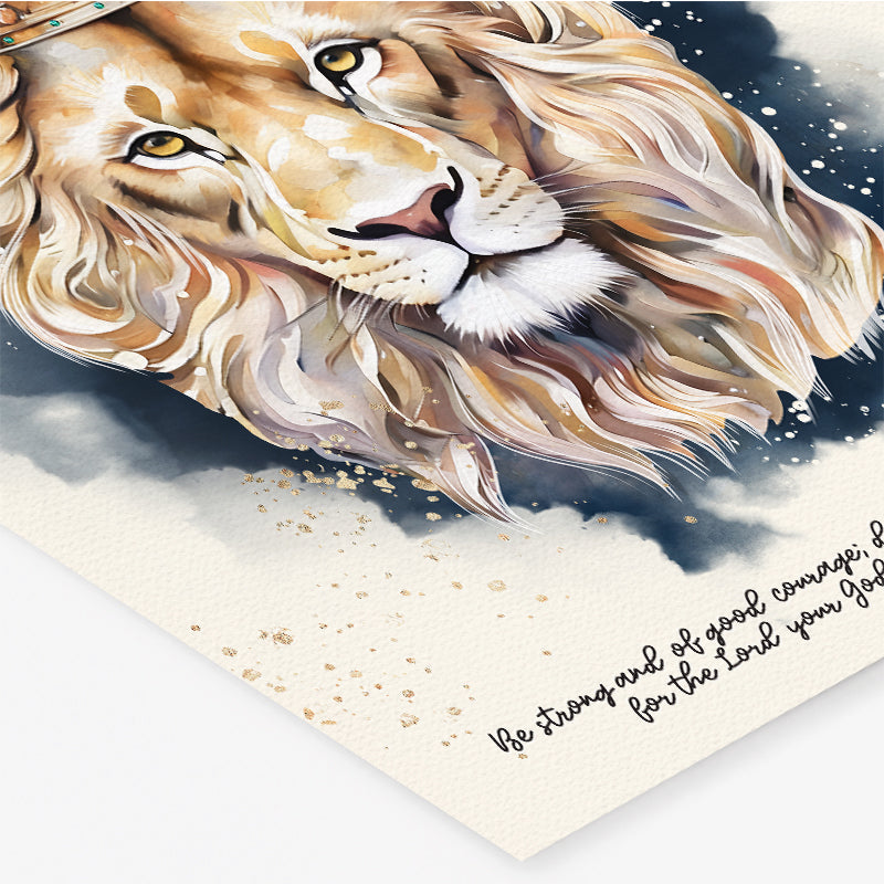 Lion of Judah | Joshua 1:9 | Giclée Christian Art Print