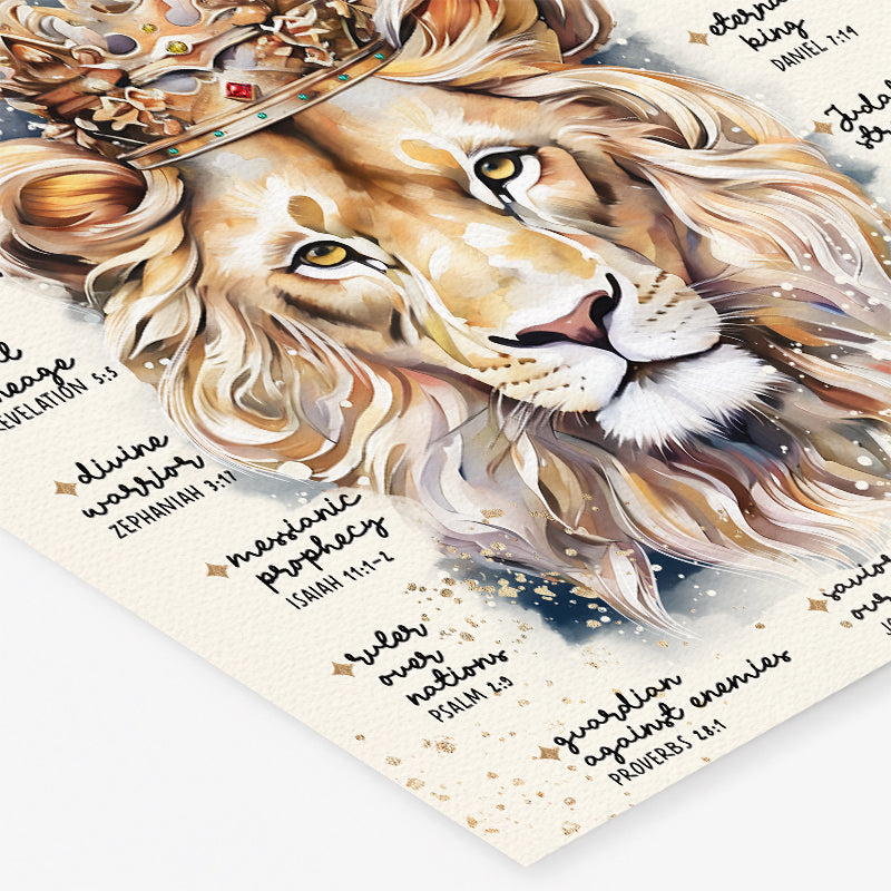 Lion of Judah | The King Is Here | Scripture Prompt Art Print