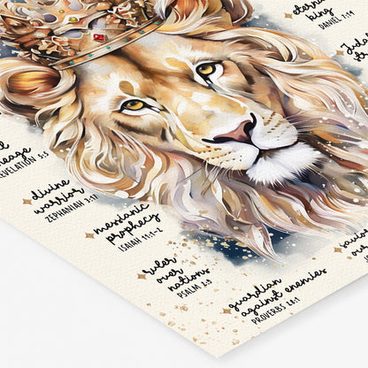 Lion of Judah | The King Is Here | Scripture Prompt Art Print