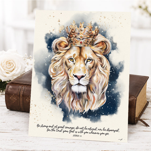 Lion of Judah | Joshua 1:9 | Giclée Christian Art Print
