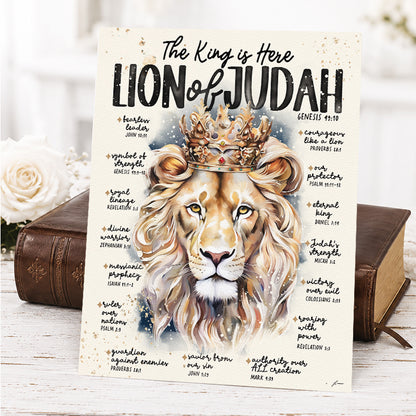 Lion of Judah | The King Is Here | Scripture Prompt Art Print