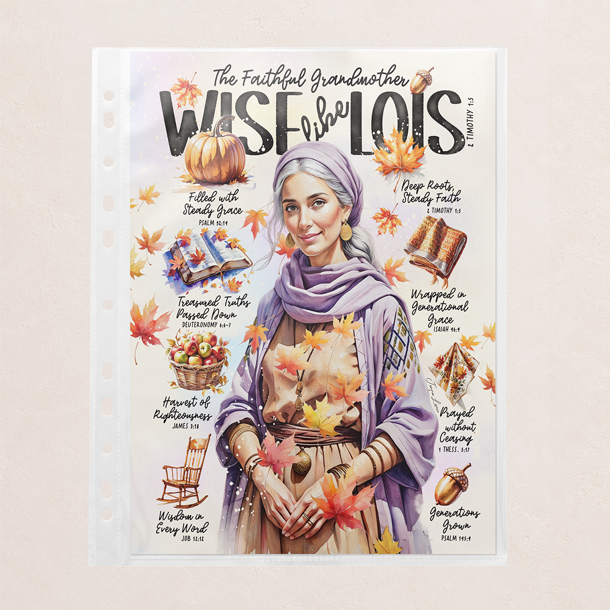 Lois • Women of the Bible • Christian Digital Art Print • Bible Study Guide