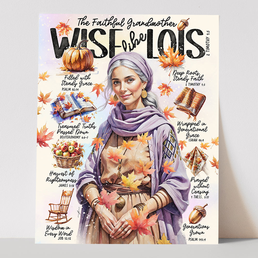 Lois • Women of The Bible • Scripture Prompt • Giclée Christian Art Print