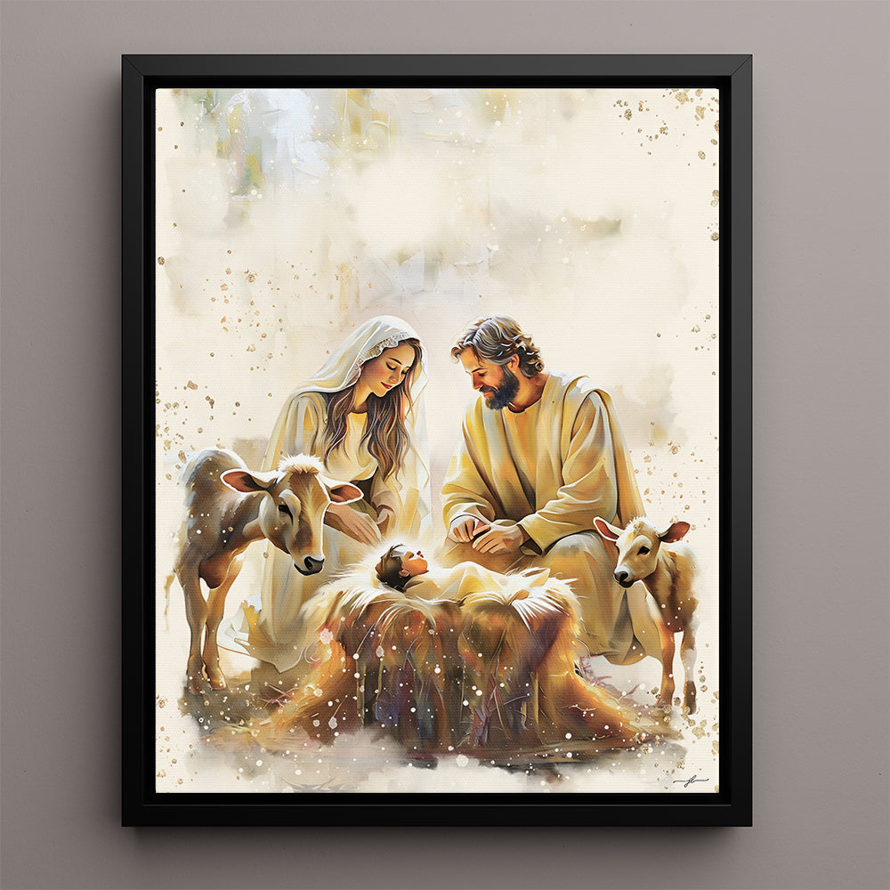 "Love Came Down" Christian Premium Canvas