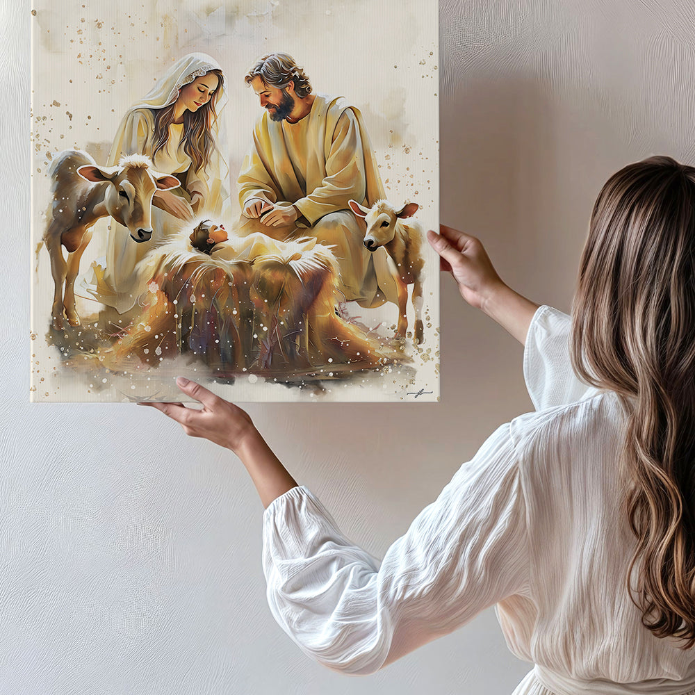 "Love Came Down" Christian Premium Canvas