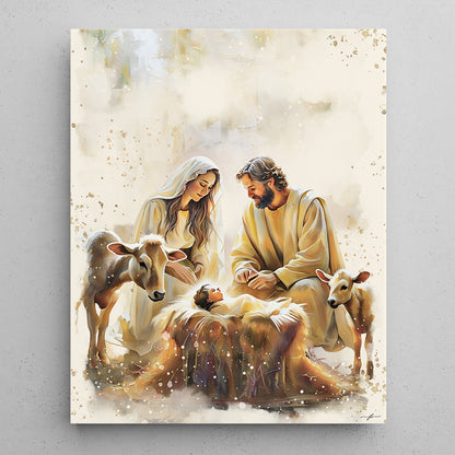 "Love Came Down" Christian Premium Canvas
