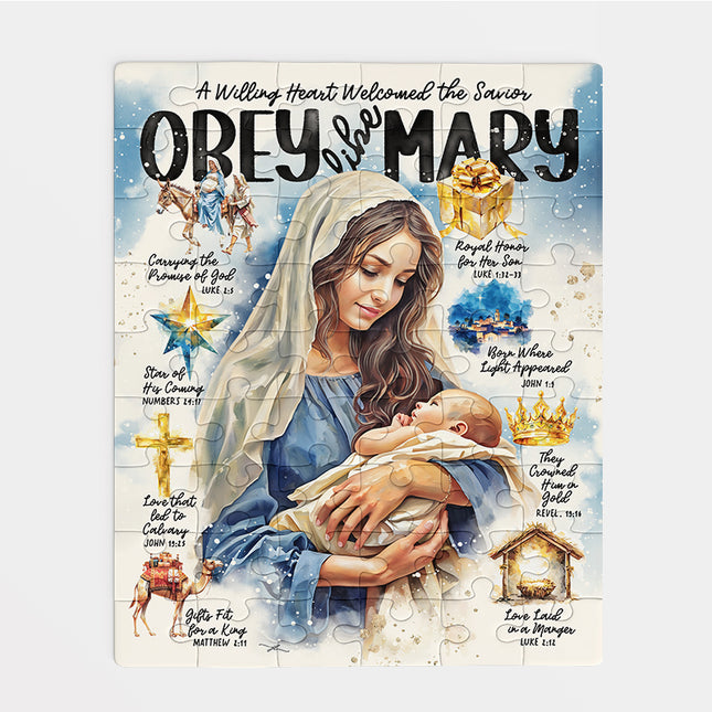 Mary, Women of the Bible Christmas Scripture Prompt Christian Puzzle